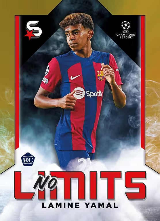 EINZELPACK 2023-24 TOPPS SUPERSTARS UCC (LAMINE YAMAL RC YEAR)