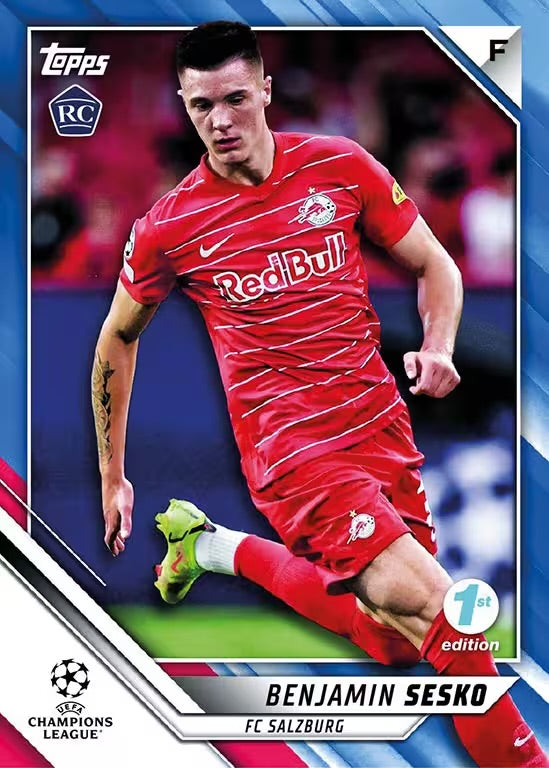 EINZELPACK 2021-22 TOPPS UEFA CHAMPIONS LEAGUE SOCCER – 1ST EDITION EXCLUSIVE (Max. nummeriert /30)
