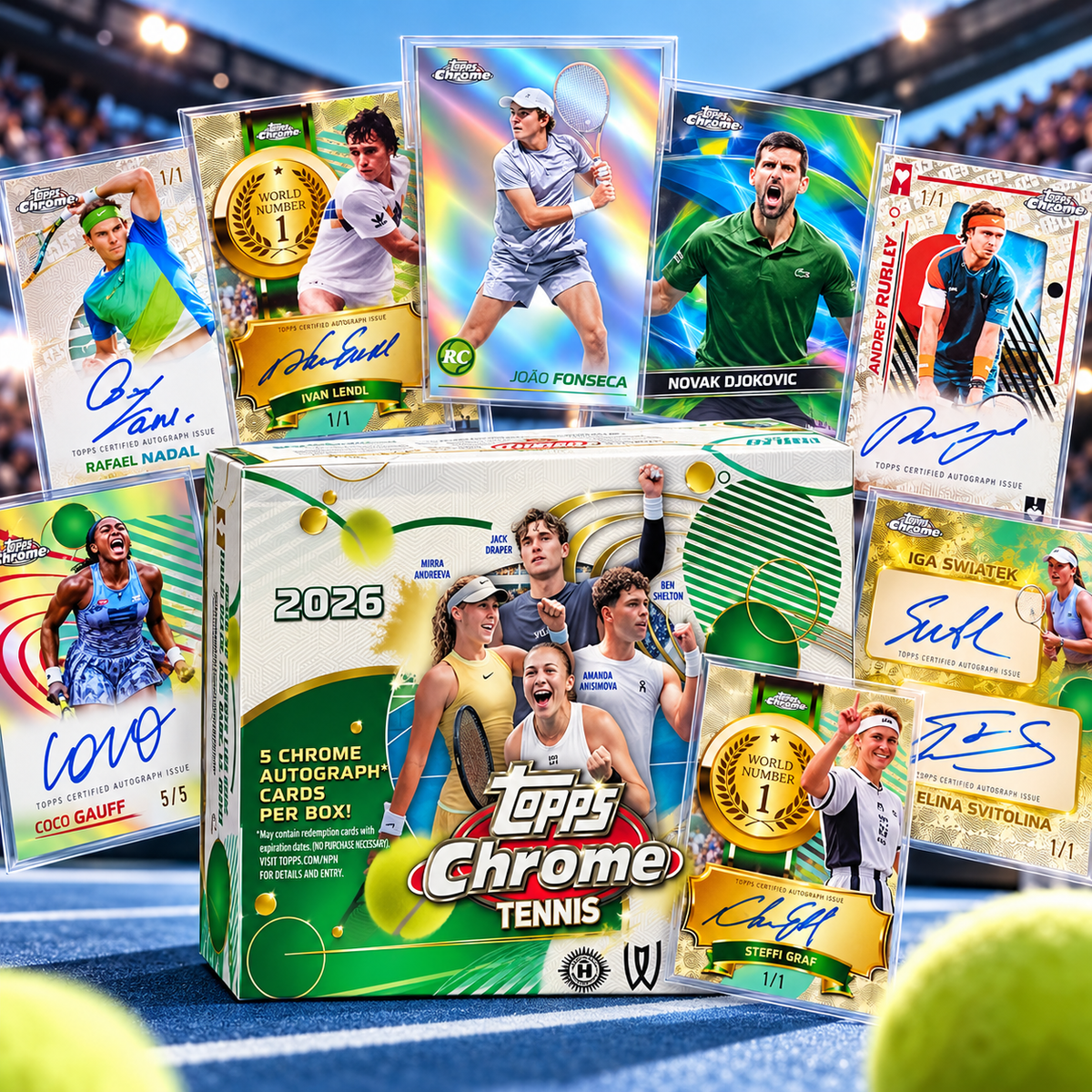 RTB #1 - 2026 TOPPS Chrome Tennis Cards Breaker's Delight RTB