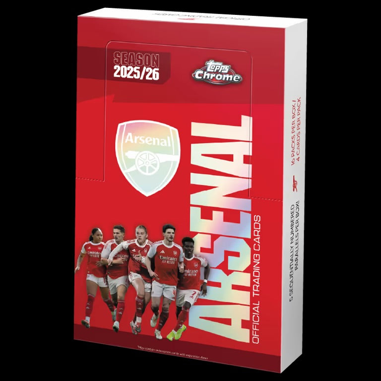 #1 RANDOM PACK BREAK - 2025-26 TOPPS Chrome Arsenal Soccer Cards Box (2 AUTO PRO BOX)