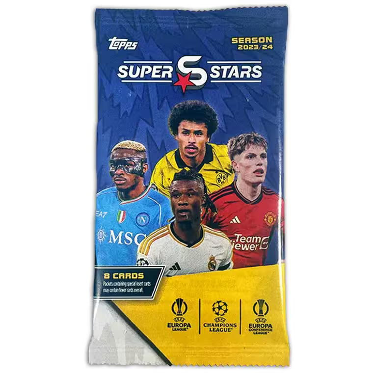 EINZELPACK 2023-24 TOPPS SUPERSTARS UCC (LAMINE YAMAL RC YEAR)
