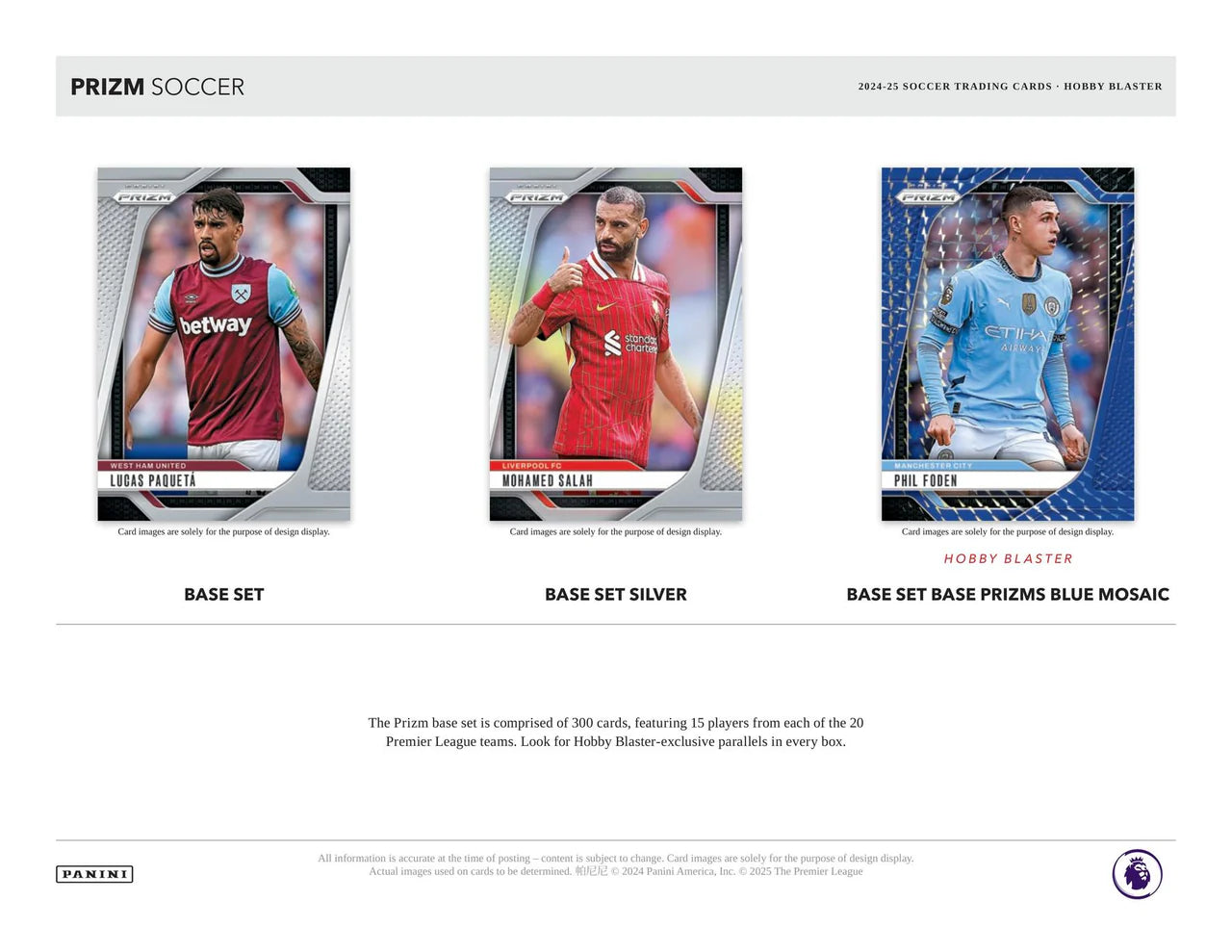 2024/25 Panini Prizm Premier League EPL Soccer 6-Pack Hobby Value Box