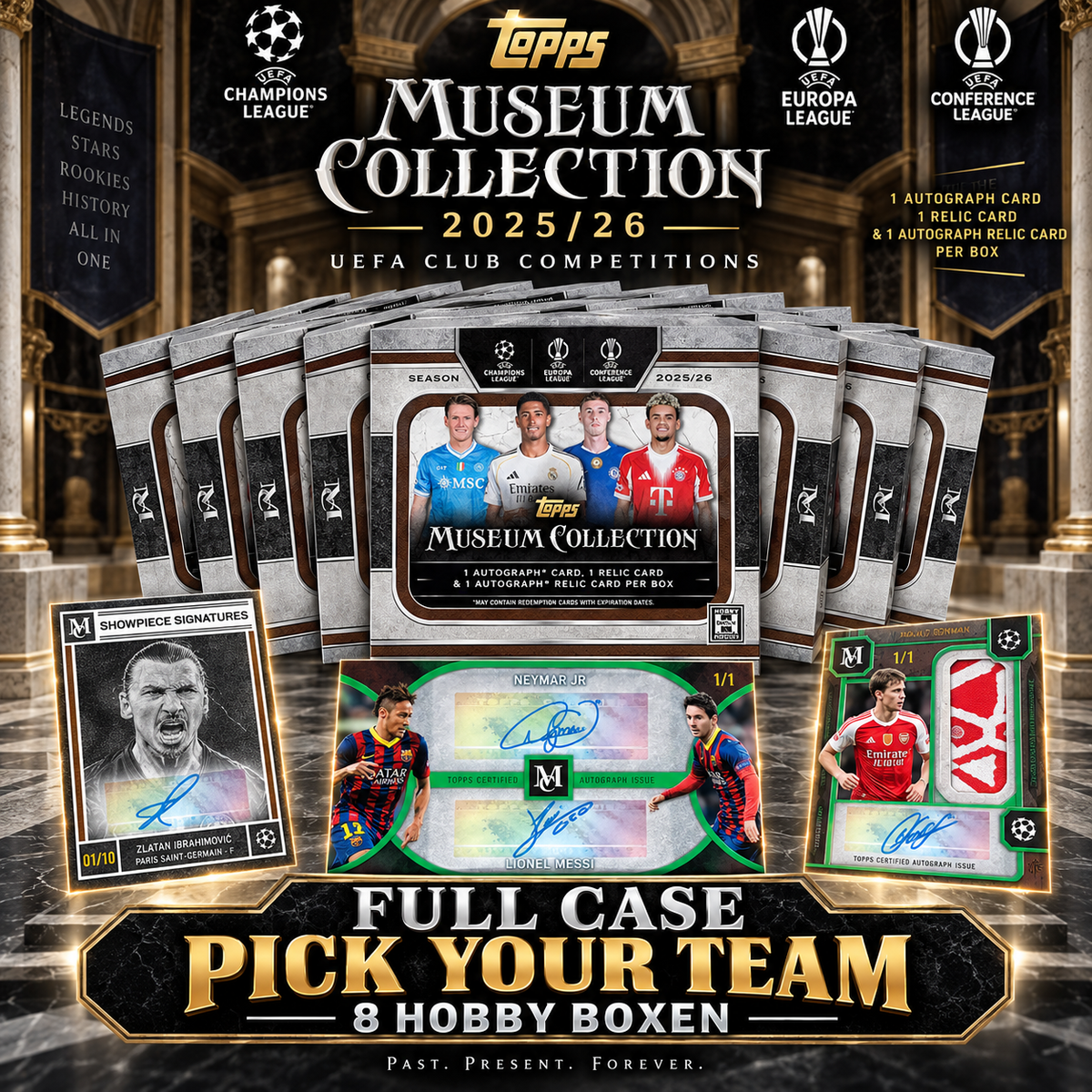 FULL CASE PYT#1 - Topps UCC Museum Hobby Box 2025-26 (8 Boxen)