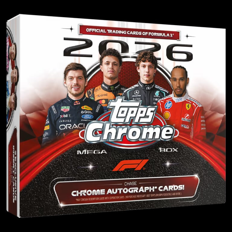 2026 TOPPS Chrome Formula 1 Racing Cards Mega Box
