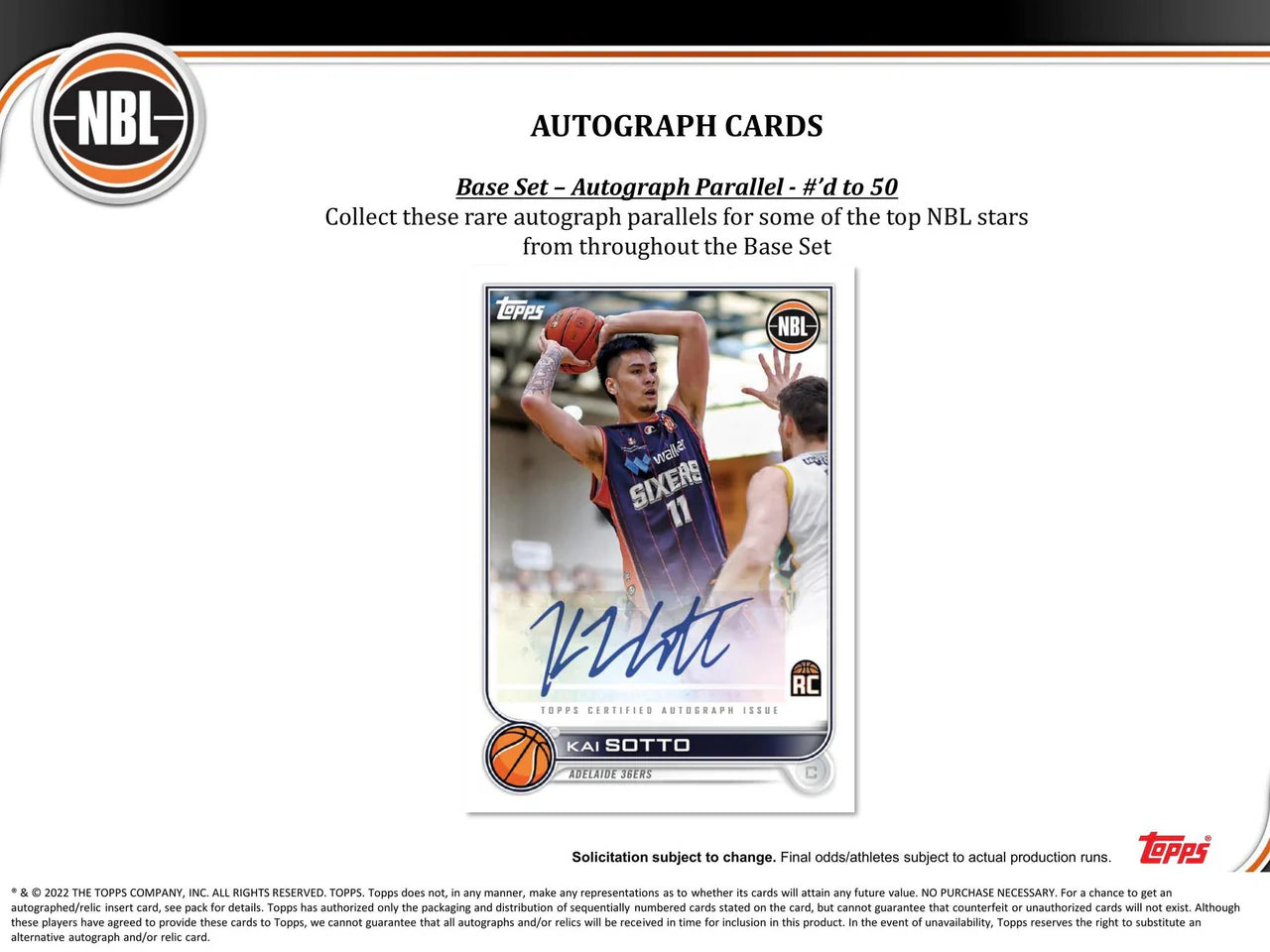 EINZELPACK 2022/23 Topps NBL Basketball Hobby