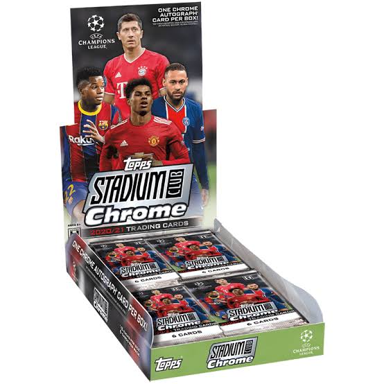 2020-21 TOPPS STADIUM CLUB CHROME UEFA CHAMPIONS LEAGUE HOBBY BOX