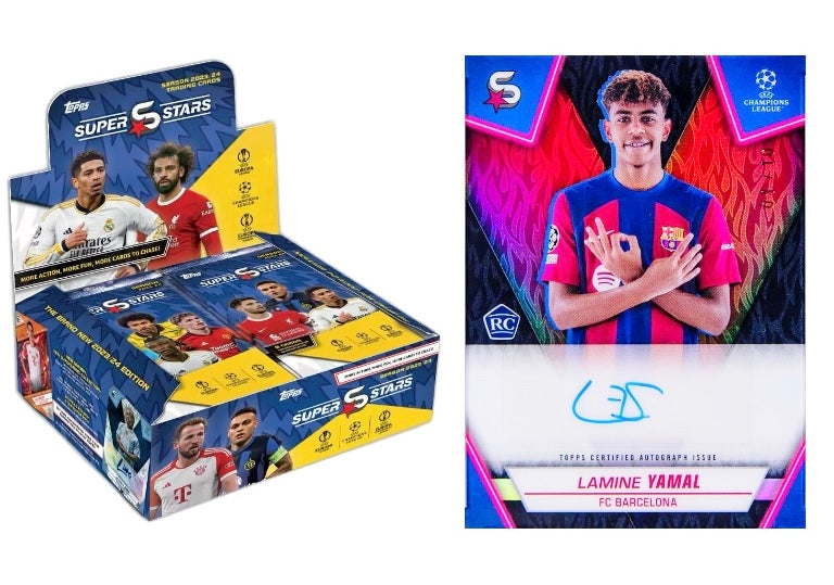 2023-24 TOPPS UCC HOBBY BOX SUPERSTARS (LAMINE YAMAL RC YEAR)