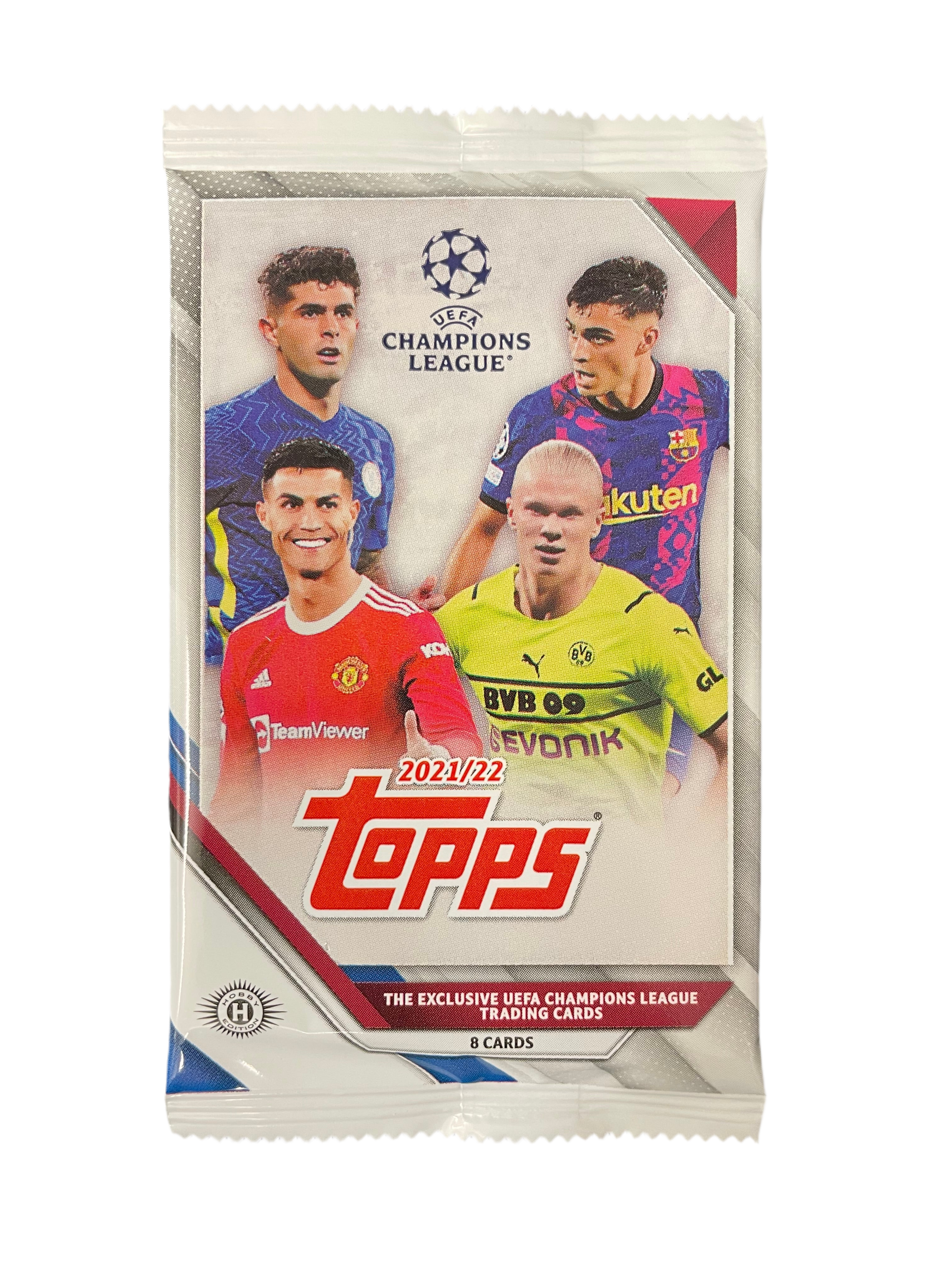 EINZELPACK 2021-22 TOPPS UEFA Champions League Soccer Flagship Hobby Box